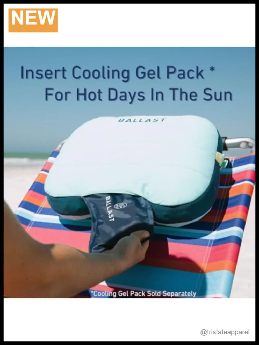Comfy Inflatable Beach Pillow with Sand Pouch, Stays Put, Compact Travel Pillow